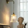 Vägglampa Kopparglas Postmodern Enkelt Och Lätt Lyxigt sovrum Sängbord Creative American Lighting