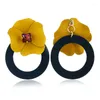 Stud Earrings Vintage Flower Earring 3 Color Statement Fashion Ethnic Boho Studing For Women Jewelry