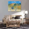 Colorato dipinto astratto su tela The Wheatfield 1929 Art Unique Handcrafted Artwork Home Decor