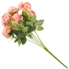Dekorativa blommor Konstgjorda Ros Faux Rosor Bulk Siden Bröllopsdekor DIY Prydnad Tyg Hem Bukett Brud Hushåll