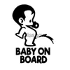 車のステッカー面白い漫画 Baby on Board 人気の車のステッカー PVC 新デザインファッションクールなスタイル防水自動車アクセサリーデカール装飾 x0705