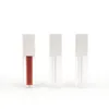 Envases de tubo de brillo de labios vacíos cuadrados de 5ml, herramienta de maquillaje DIY, botella rellenable de bálsamo labial transparente esmerilado cosmético F3344 Uxsex