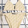 Bikini Ladies Designer Letter Print Stroje kąpielowe Letni strój kąpielowy Plaża Luksusowy strój kąpielowy Trójkolorowe dwuczęściowe bikini