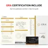 Ohrstecker GRA-Zertifizierung Radiant Cut Moissanit Verlobungslabordiamant Silber S925 Luxus für Frauen