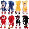 Mochila de Pelúcia Hedgehog de 45 cm Creative Cartoon Knuckles Miles Prower Shadow Mochila infantil de alto valor LT0101