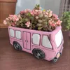 Planters Pots Creative Retro Car Shape Succulent Plant Mini Flower Pot Decorative Desktop Flowerpot Micro Landscape Home Garden Decor 230704