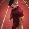 T-shirts pour hommes Mens Run Jogging Sports Tshirt Hommes Gym Fitness Bodybuilding T-shirt à manches courtes Homme Workout Training Tee Tops Vêtements J230705