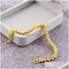 Tennis Braccialetto di cristallo di lusso per le donne Bling bianco strass oro Sier Rose Catene braccialetto moda gioielli da sposa regalo Drop Deliv Dhkf9