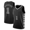 Unissex 1 Victor Wembanyama Spurss Basketball Jerseys Primeira Rodada Escolha Tim San Duncan Antonio