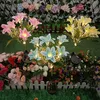 Cortile esterno decorazione del giardino luci del prato LED luci di fiori artificiali Nuove luci di fiori di giglio solare a 7 teste