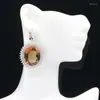 Boucles d'oreilles pendantes 49x28mm éblouissante 22g grosse pierre précieuse couleur changeante Zultanite blanc CZ datant 925 goutte d'argent