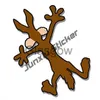 Bildekaler Vinylfönsterdekaler för bilar Lastbilsfönster Cartoon Funny Wolf Coyote-dekal Bildekaler och dekaler Kreativa klistermärken Oem KK10cm x0705