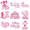 Adesivos de carro FD647 Princess On Board Warning Caution Car Sticker Baby Kids Girl Pink Funny Decal Vinyl 3D Car Styling Stickers and Decal x0705