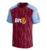 23 24 Aston Villas Futbol Futbol Formaları Adam Kiti Home 2023 2024 Gömlek Eğitimi Hayranlar Sürüm Camisetas Mings McGinn Buendia Watkins Maillot Black