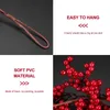 Dekorativa blommor 5,9 Ft Christmas Red Berry Garland Konstgjord Bourgogne Pip För öppen spis Dekorationer Holiday Decoration