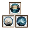 Holders Sunset Scenery Pattern Joy Sunday Cross Sits 14ct weißer Stoff 11ct bedruckter Stoff Nadelfaden Stickerei Home Decor