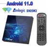 20PCS T95W2 Android 11 tv box 4GB 64GB 32GB 16GB amlogic s905w2 4K AV1 media player 2.4G 5G Wifi BT4.0