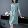 Odzież etniczna chiny tradycyjne eleganckie sukienki w stylu qipao szata Orientale chińskie style Vintage kobiety Hanfu Midi Qipao strój Tang250I