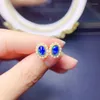 Bengelen oorbellen natuurlijke blauwe opaal vrouwen zilver 925 bruiloft eenvoudige edelsteen 4x6mm sterling sieraden