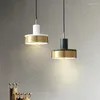 Chandeliers FSS Modern Golden Marble Chandelier Light Luxury Simple Single Head Living Room Dining Bar Bedroom Bedside Small