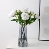 Dekorative Blumen, 25 Stück, feuchtigkeitsspendende Rosen-Simulationsblumen, einzelner Stiel, künstlicher mehrfarbiger Blumenstrauß, Mini-Hochzeits-Home-Office-Dekoration