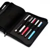 Pencil Cases KACO Pen Storage Bag Portable Zipper Case Waterproof Canvas Black Grey for 10 Pens 20 230705