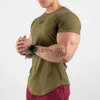 Męskie koszulki Gym Tshirt mężczyźni Fitness kulturystyka bawełniana obcisła koszula mężczyzna Running Sport Jogging Training Tee topy odzież marki Crossfit J230705