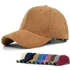 قبعات الكرة القطن الصلبة القبعات سائق شاحنة القبعات الخريف رجال Gorras Dad Hat Bone Corduroy Capball Cap Base Cap Baseball Kappe Fluffy 230704