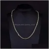 Chains 18K Gold Plated Box And 925 Sterling Sier Choker Necklaces For Women Men S Fashion Jewelry 16 18 20 22 24 Inches Drop Deliver Dhuqq