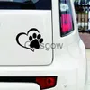 Adesivos de carro Pata de cachorro fofa com coração de pêssego Adesivo de carro de animal de desenho animado Pegar cachorro, gato, amor, animal de estimação, adesivo de carro x0705