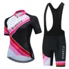 Cykeltröja Set RXKECF Summer Womens Bib Shorts Wear Racing Cykelkläder Kits Feminino Cykelkläder Kostymer Ridning 230705