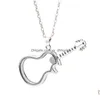 Medaillons Mode Muziek Gitaar Living Memory Magnetische Medaillon 4 Kleur Drijvende Instrum Glas Hanger Charms Fit Ketting Sieraden Drop D Dhyjg