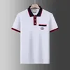 Polo Designer koszulki luksusowe polo swobodne mężczyzn polo t shirt wąż pszczoła liter druk haft mgła mgła na wysokim ulicy Polos m-xxxl