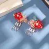 Hair Clips Girls Flower Hairpin Tassel Pins Chinese Style Kids With Beads For Travel H9