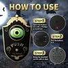 BIOOBICO vivid Halloween Decoration, Halloween Doorbell, Haunted Doorbell Animated Eyeball Halloween Decor with Spooky Sounds, Trick or Treat Event for Kids