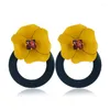 Stud Earrings Vintage Flower Earring 3 Color Statement Fashion Ethnic Boho Studing For Women Jewelry