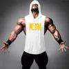 Men s Tank Tops Brand Summer Fitness Stringer Hoodies Muscle Shirt Bodybuilding Clothing Gym Top Mens Sporting Sleeveless shirts 230704