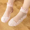 Socks Girls Lace Socks Cute Cotton Spring Autumn Summer Mesh Princess Short Dance Socks Baby Toddler Thin Ankle Fancy Socks 4 Pair