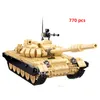 Modèle moulé sous pression char de combat militaire soviétique T72 Panzer T34 M1A2 Kit de blocs de construction WW2 armée véhicule soldat figurines jouets cadeaux 230705