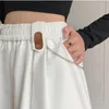 Kvinnors shorts sommar lös kedja elastisk hög midja kvinnor mode casual lapptäcke a-line svart khaki beige korta damkläder