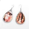 Party Favor Sublimation Blank Dangle Oorbellen Hartvorm Drop Earring Voor Hot Transfer Printing Verbruiksartikelen