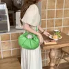 Miękka objętość Torby z górnym uchwytem Totes Gorące wyroby skórzane Wersja koreańska Plisowana torba Tkana torebka Półksiężycowa torba Crossbody Dumpling Bag dla kobiet