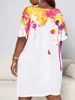 Women's Plus Size Pants LW Summer Tshirt Y2k Top Set Splash Ink Design Side Split Shorts Short Sleeve Two Piece 230705