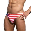 Men's Swimwear Flag of the United States men's swimsuit EU size sexy Bikini gay beach shorts Seobean Slip 230705