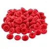 Bouteilles de stockage calfeutrage tube bouchons 100 pièces rouge universel ouvert calfeutrage pour sceller et