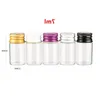 7ml Mini Clear Glass Vials with Aluminum Screw Cap (22*40mm )Essential Oil Sample Bottles Fast Shipping F2378 Xsbpo