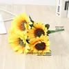 Dekorative Blumen Fleurs Artificielles Fake Sunflower Home Room Schlafzimmer Dekoration Zijde Bloemen Silk Artificial Flower