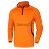Men's T-Shirts Breathable Trainning Long Sleeve Nylon Pullover Zip Up Hiking Sports Workout Tshirts Running Quick Dry Tennis Golf Jackets J230705