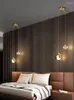 Pendelleuchten Moderne Kristall-Kronleuchter Doppelkopf Runde LED-Beleuchtung Luxus Wohnzimmer Warmes Schlafzimmer Nachttisch Home Decor Licht