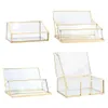 Business Card Files Desk Shelf Box Storage Display Stand Acrylic Plastic Clear Desktop Business Card Holder Organizers Case for Home Office 230704